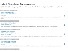 Tablet Screenshot of blog.gamecreature.com