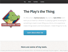 Tablet Screenshot of gamecreature.com